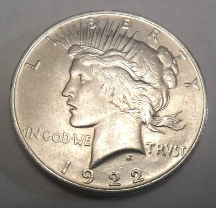 1922 S PEACE DOLLAR  *90% SILVER*   **FREE SHIPPING**