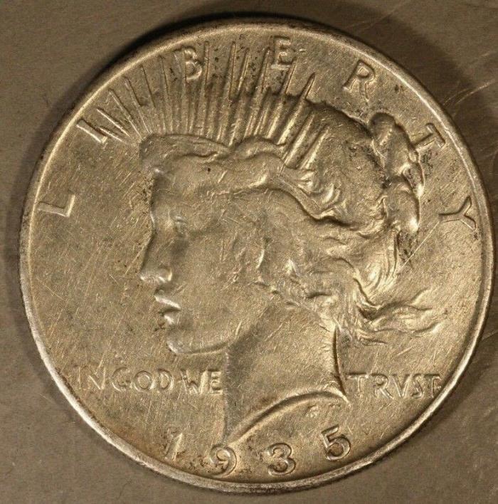 1935 S Peace Dollar Silver Circulated            ** Free U.S. Shipping **