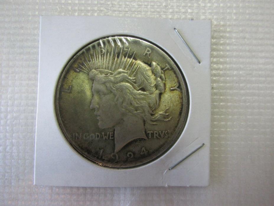 U.S. Silver Peace $1 Dollar Coin 1924-P Circulated