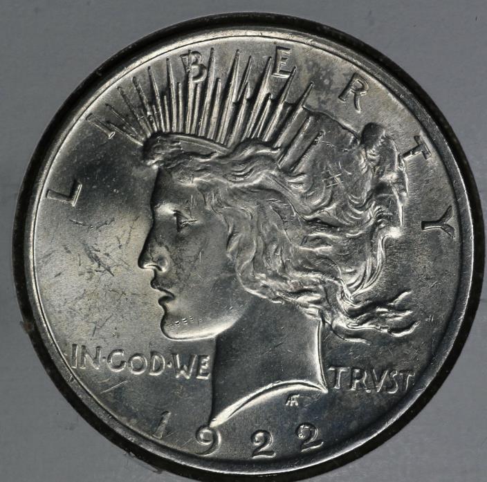 Uncirculated 1922 Peace Silver Dollar