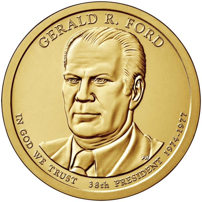 2016-S $1 Gerald Ford- P Presidential Dollar Uncitculated from Mint Set