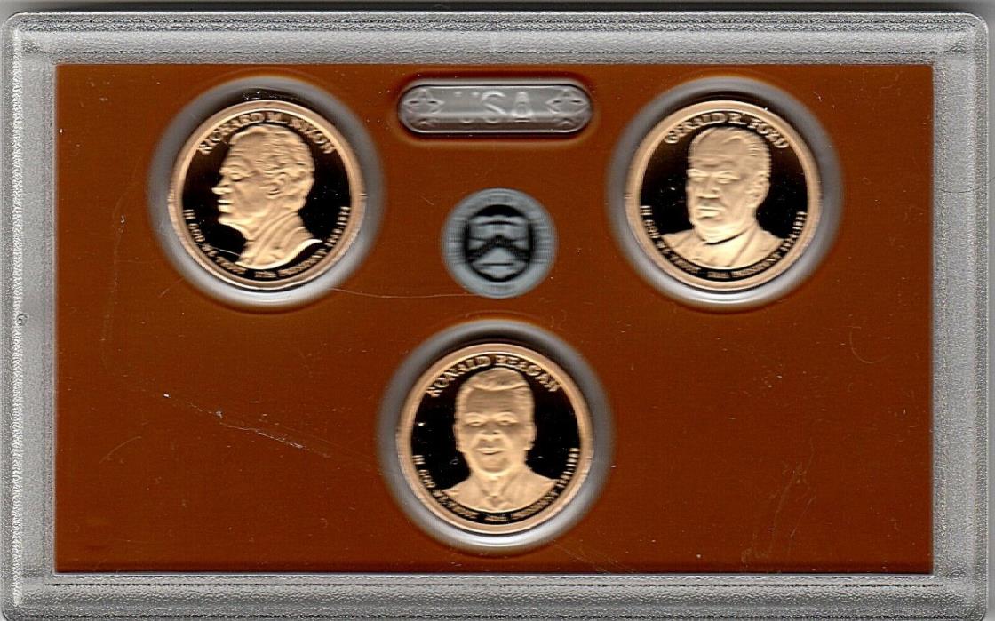 2016 S NIXON, FORD AND REAGAN 3 COIN CLAD PROOF SET
