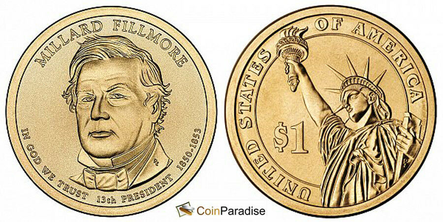 2010 P Millard Fillmore Presidential Dollar from US Mint Roll CP2209