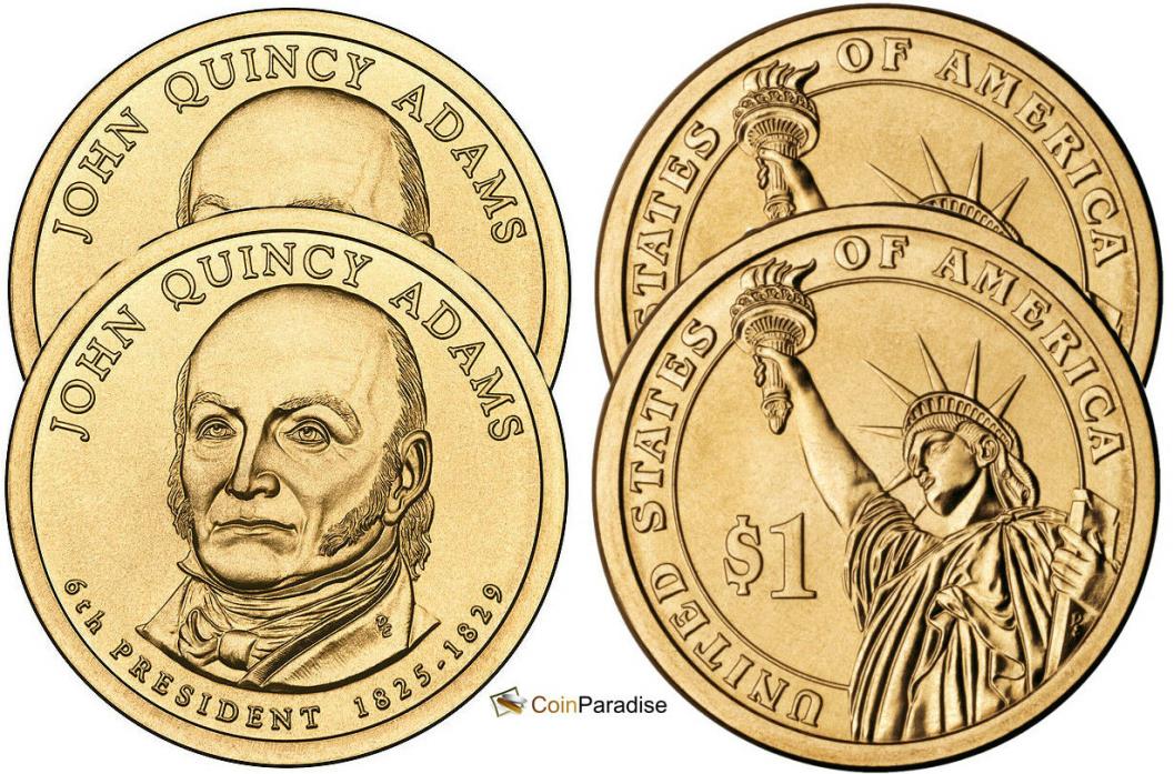 2008 P & D BU John Quincy Adams Dollars from US Mint Roll CP2280