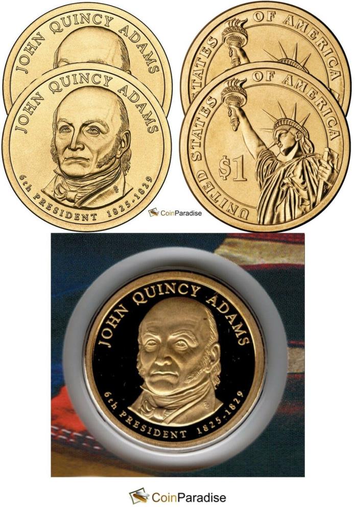 2008 P  D & S BU John Quincy Adams Dollars BU and Proof  CP2305
