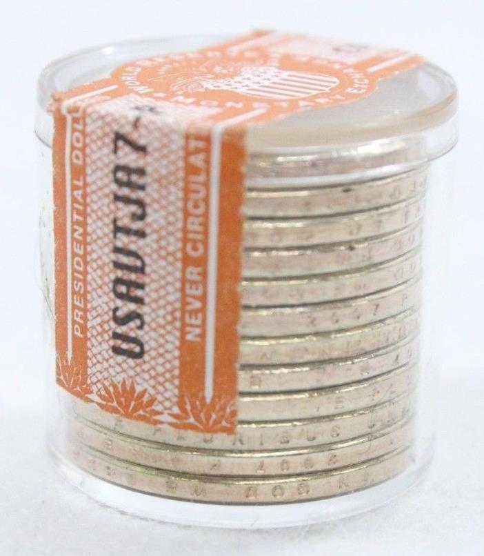 2007 P John Adams Presidential Dollar 12 Coin Uncirculated Roll - Free Shipping