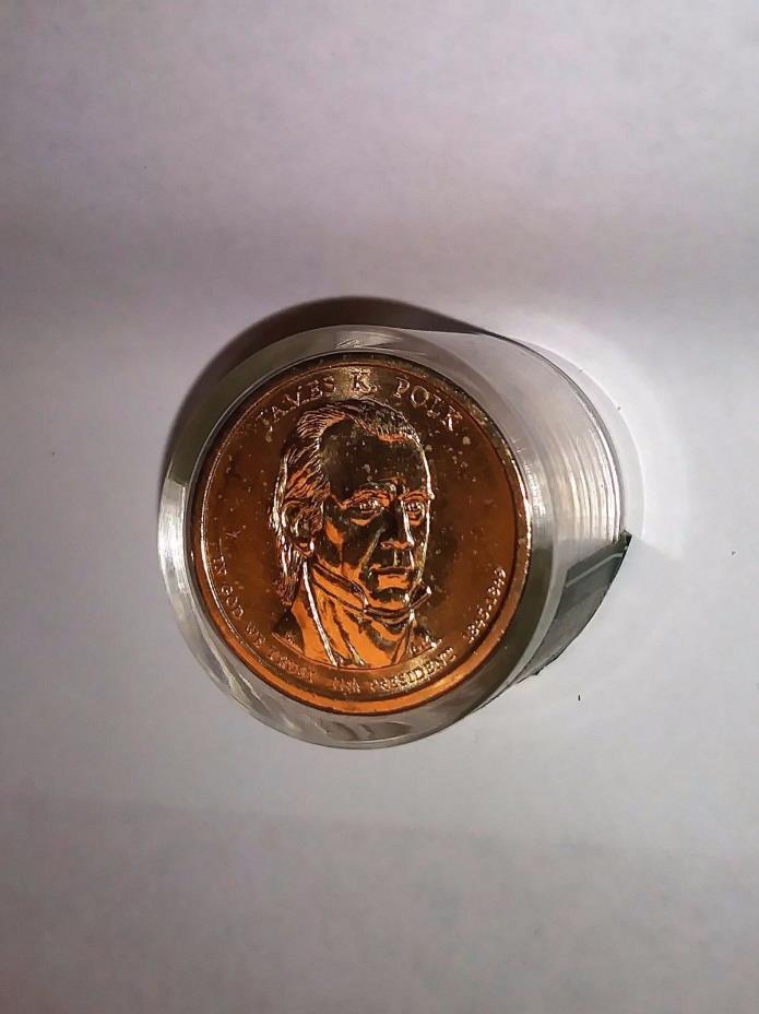 2009-P James K Polk Presidential golden dollar roll of 12 UNC Danbury Mint