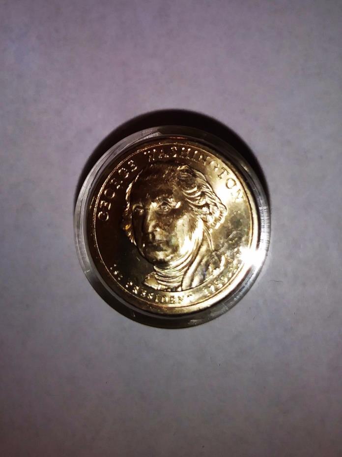2007-D George Washington Presidential golden dollar coin roll of 12 UNC Danbury