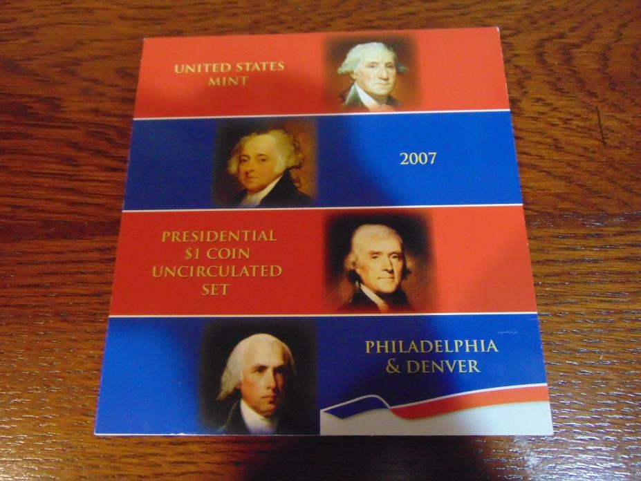 Complete Set 2007 - 2016 Presidential $1 Uncirculated Coin Sets