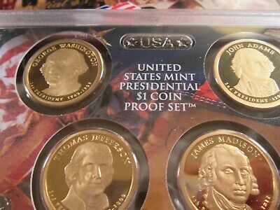 2007 US $1 PRESIDENTIAL PROOF SET FROM OUR VAULT 4 COIN SET       076