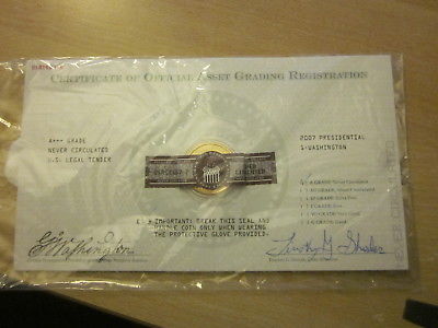 2007 Presidential Gold One Dollar Coin, Uncirculated, Washington USA CC GW7-P
