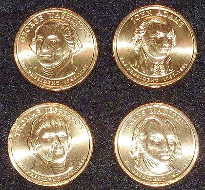 2007 P Presidential Dollar Coin Set - 4 Coins  UNCIRCULATED Free Shipping