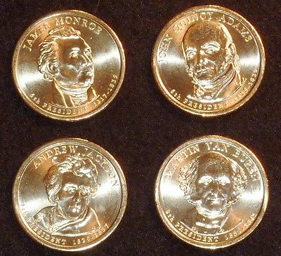 2008 D Presidential Dollar Coin Set - 4 Coins  UNCIRCULATED Free Shipping