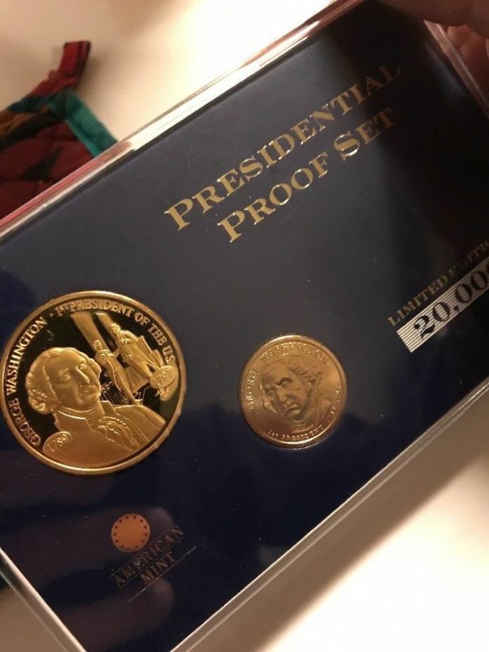 2007 American Mint Presidential Set George Washington Dollar Limited Edition