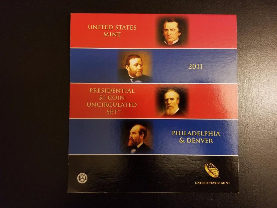 2011 US MINT PRESIDENTIAL  8 COIN UNCIRCULATED SATIN DOLLARS SET  P&D