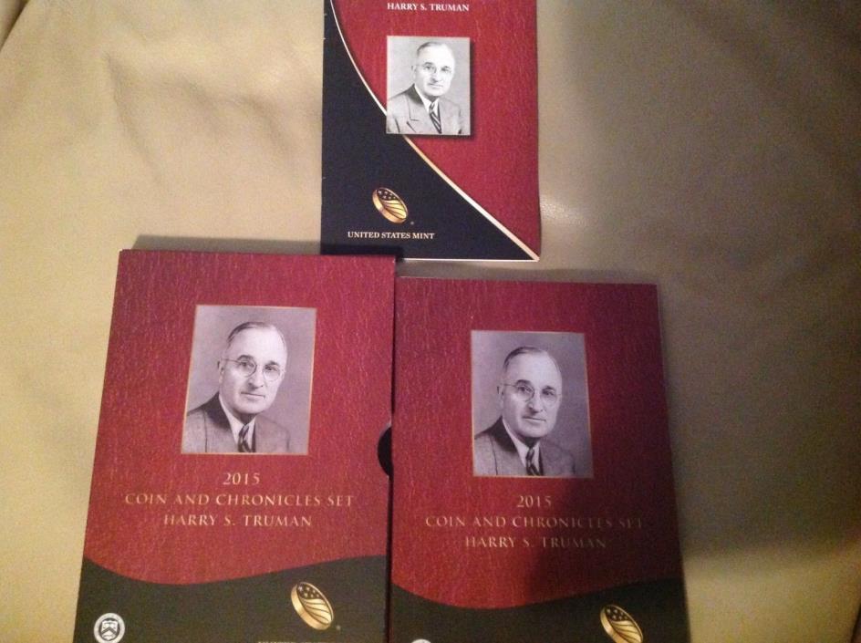 2015 Harry S Truman Coin & Chronicle Set $1 Reverse Proof Dollar & Silver Medal