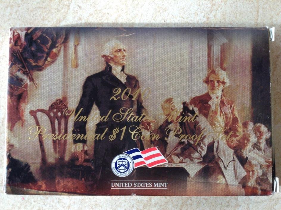 2010 Proof Presidential Dollar Set with box and coa