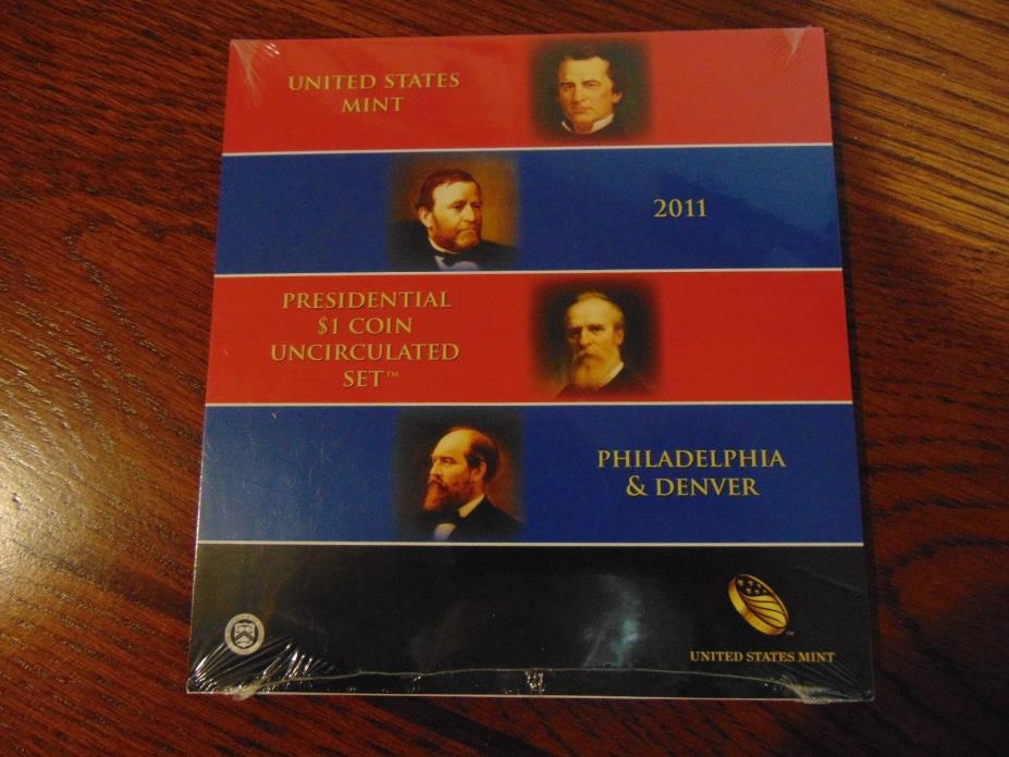 Unopened 2011 Presidential $1 Uncirculated Coin Set  8 Coins  P & D Mints