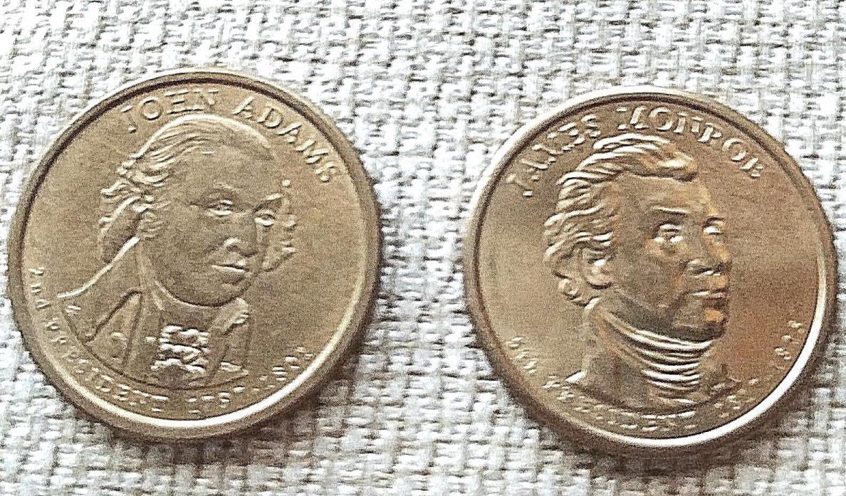 James Monroe & John Adams dollar coins