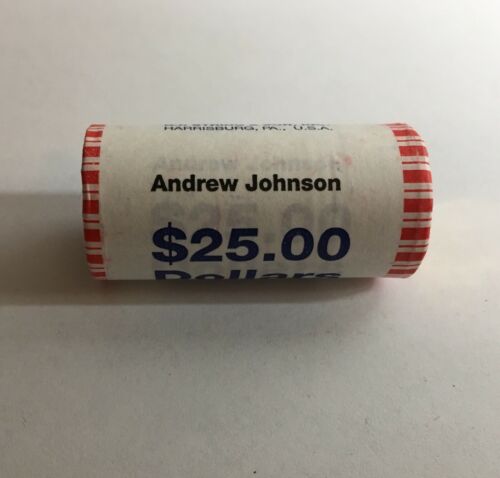 Andrew Johnson 2011  Presidential Dollar Coin Roll $25 Mint Uncirculated