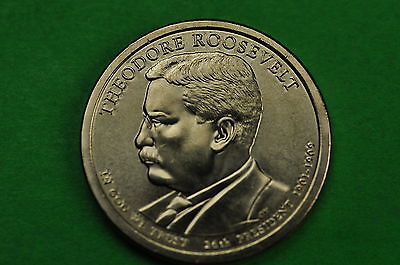 2013-D   BU Mint State  ( Theodore Roosevelt )  US  Presidential One Dollar coin