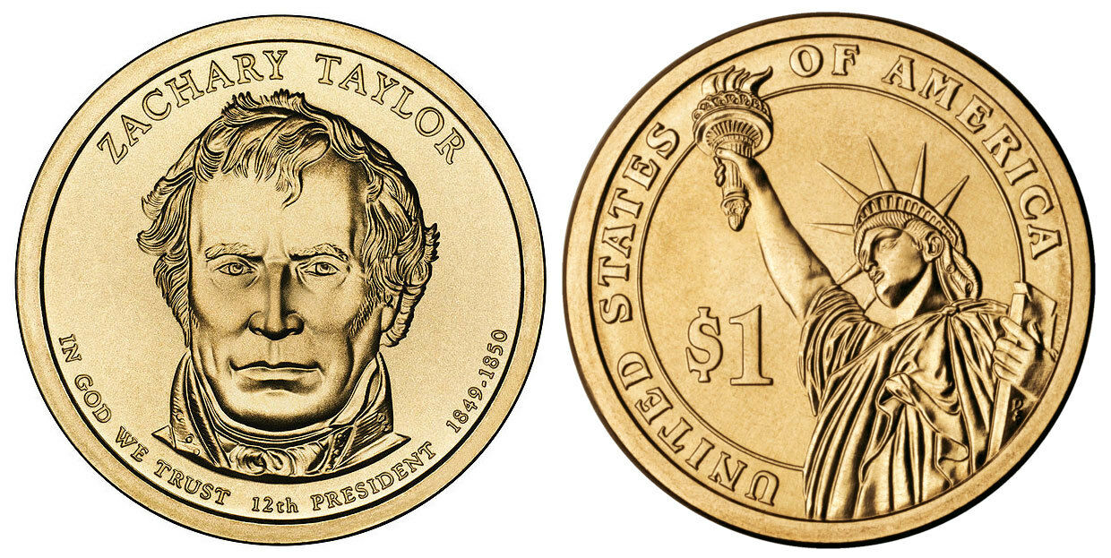 2009 P & D BU Zachary Taylor Dollars from US Mint Roll FREE Ship CP2286