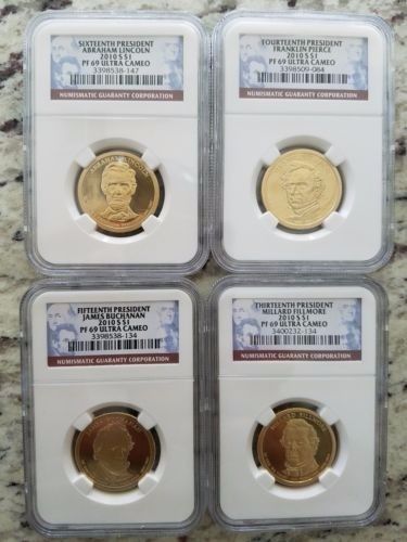 2010-S Presidential Dollar Set DCAM  (Proof) NGC lot of 4