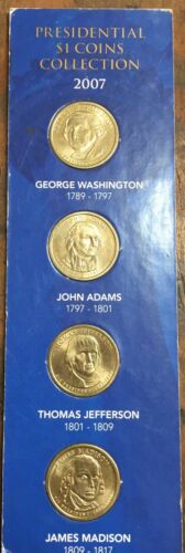 2007 Presidential $1 coins collection 4 COINS