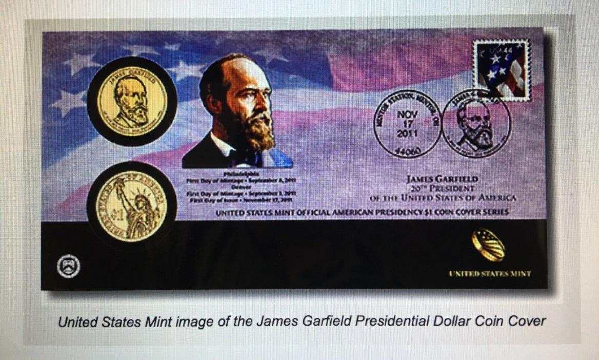 2012 James Garfield $1 FDCC First Day Cover SEALED MAILER P40