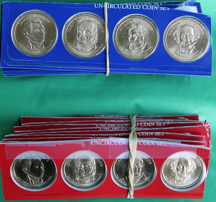 10 Sets 2008 Presidential Dollar BU Coins P & D from US Mint Set Blister Pack