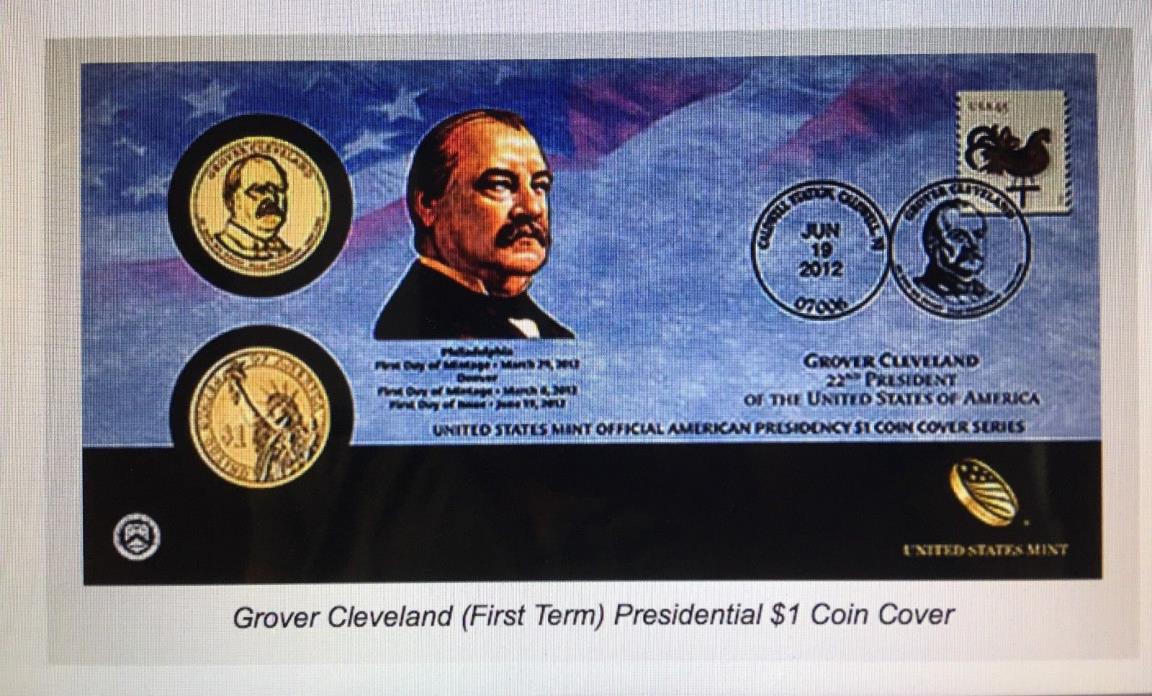 2012 GROVER CLEVELAND First Term $1 FDCC First Day Cover SEALED MAILER P42