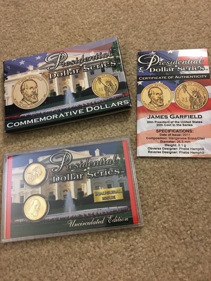 Presidential Dollar Series Uncirculated Edition Commemorative James Garfield