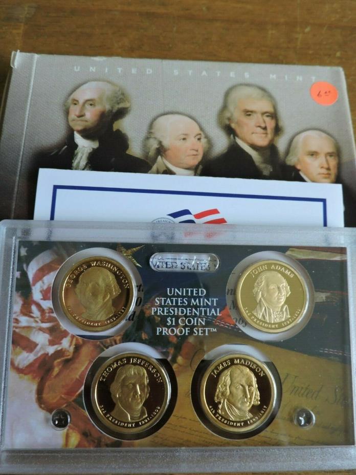 2007 S Proof Presidential Dollar Set with Box & COA # 3  free shipping