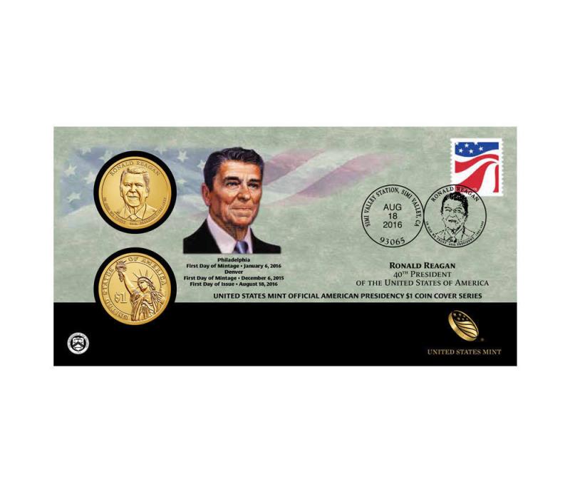 Ronald Reagan 2016 One Dollar Coin Cover FC16