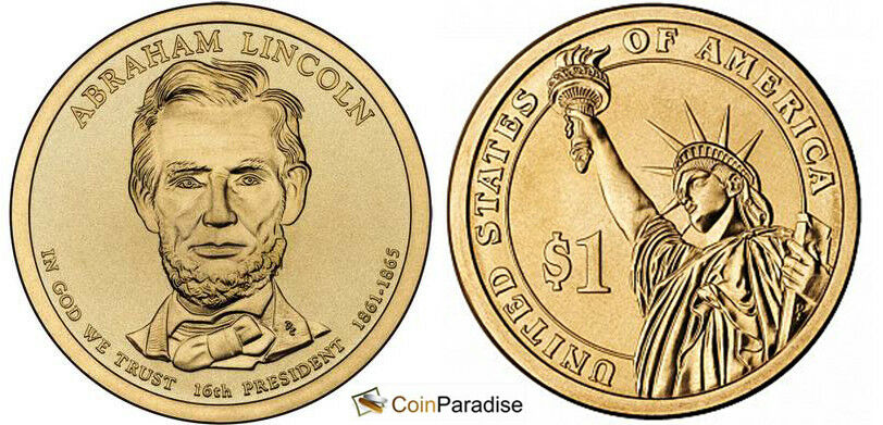 2010 D Abraham Lincoln Presidential Dollar from US Mint Roll CP2219