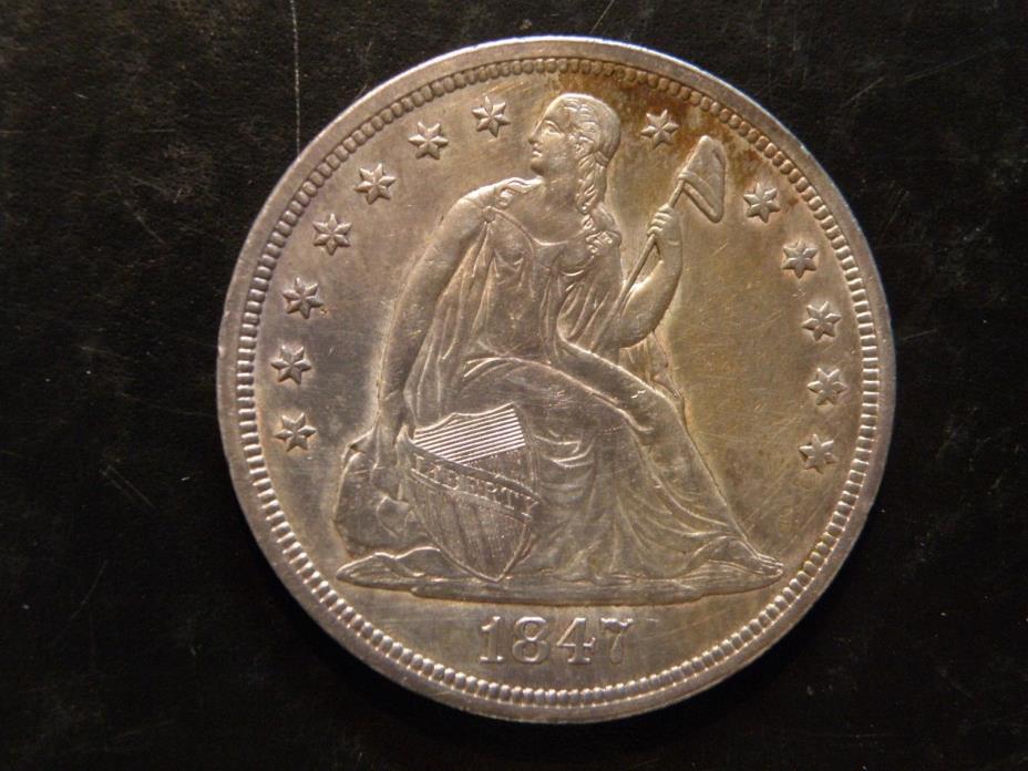 1847 SEATED LIBERTY SILVER DOLLAR