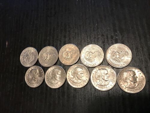 1979 LOT OF (10) SUSAN B ANTHONY SILVER DOLLAR From Hoard