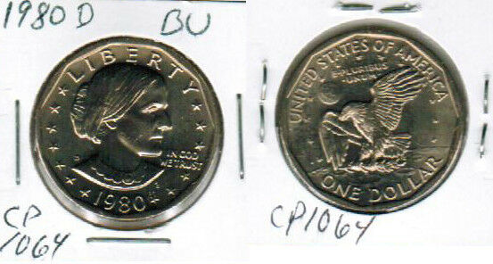 1980 D Susan B Anthonty Dollar SBA from US Mint Set CP1064