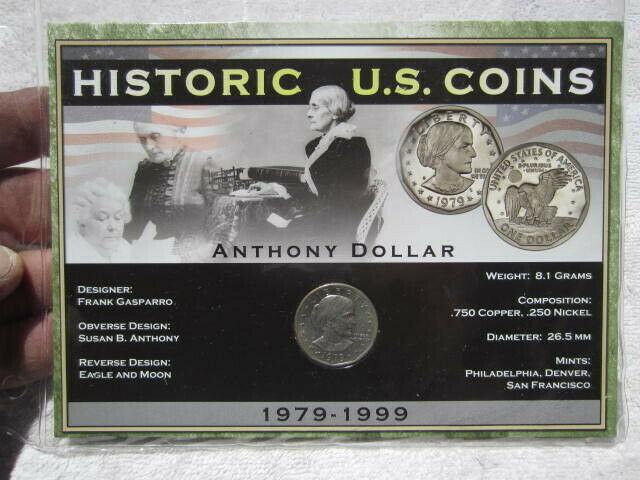 Historic U.S. Coins Susan B Anthony Dollar 1979 coin First Commemorative Mint