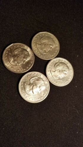 1979 S type 1-Blob(2) & D(2) Susan B. Anthony (SBA) Dollar Coins- 4 total