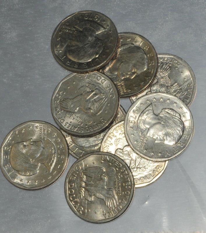 Susan B. Anthony Coins Lot of 10 coins *494