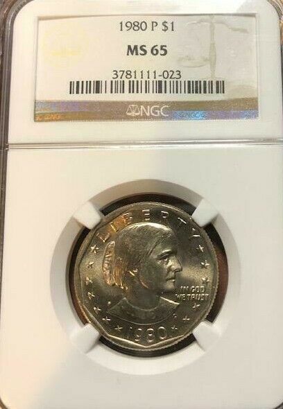 1980 $1 SBA Certified & Graded by NGC MS 65  *Brilliant Uncirculated*