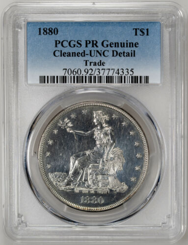 1880 T$1 PR Trade Dollar - PCGS Genuine UNC Details