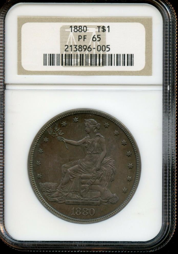 1880 T$1 NGC PF 65 (Proof 65) United States Trade Dollar DA11