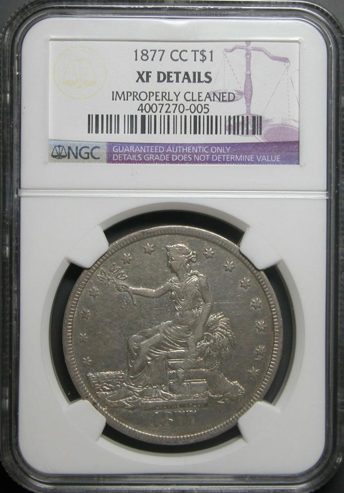1877-CC Trade Dollar NGC XF Details