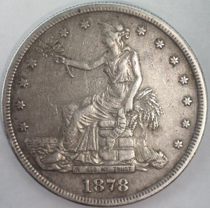 1878 S Silver Trade Dollar $1 Coin Great Eye Appeal