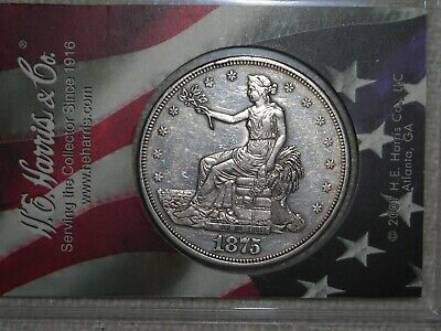 1875-CC TRADE Silver Dollar 1875CC LOT #1 HIGH GRADE XF/XF+ DETAILS