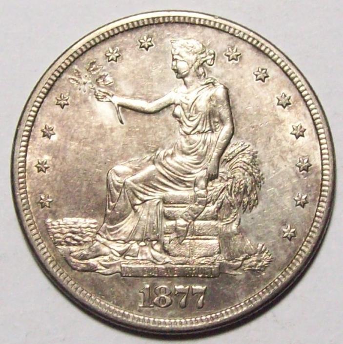 1877-S TRADE DOLLAR U.S.Silver Coin  Original Choice BU    #0A