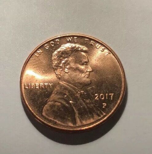 2017 P Lincoln Cent With Die Chip On Head