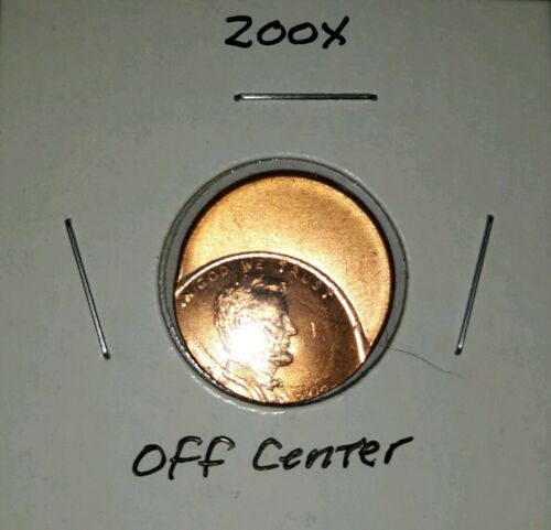 200X Lincoln Penny Mint Error Off Center